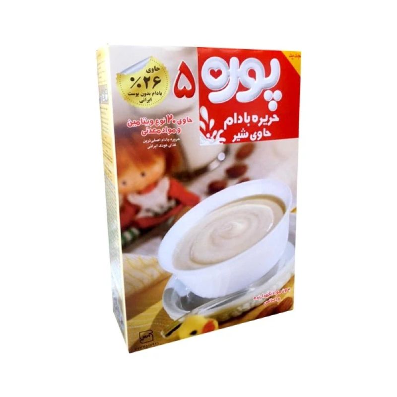 پوره5®حریره بادام حاوی شیر6ساشه40گرمی