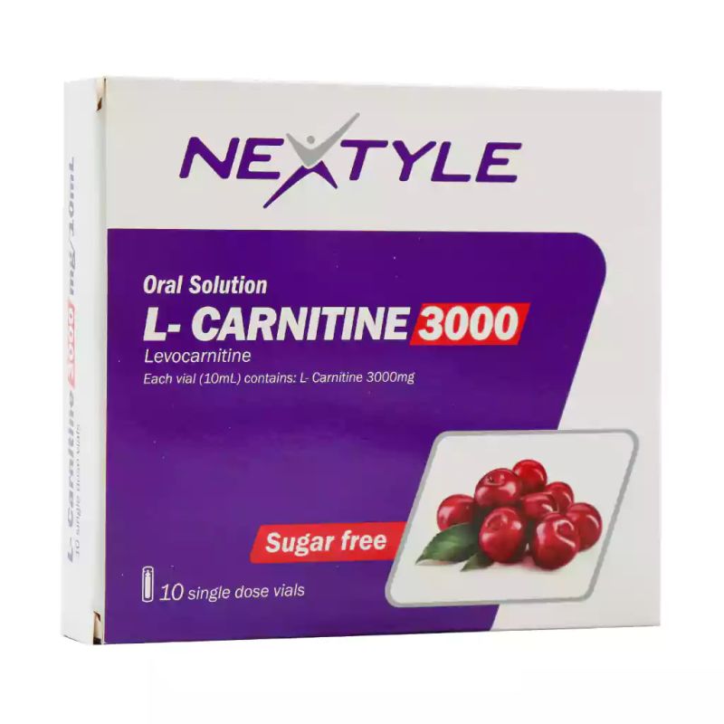 نکستایل®ویال ال کارنیتین3000مگ طعم آلبالو10عددی
