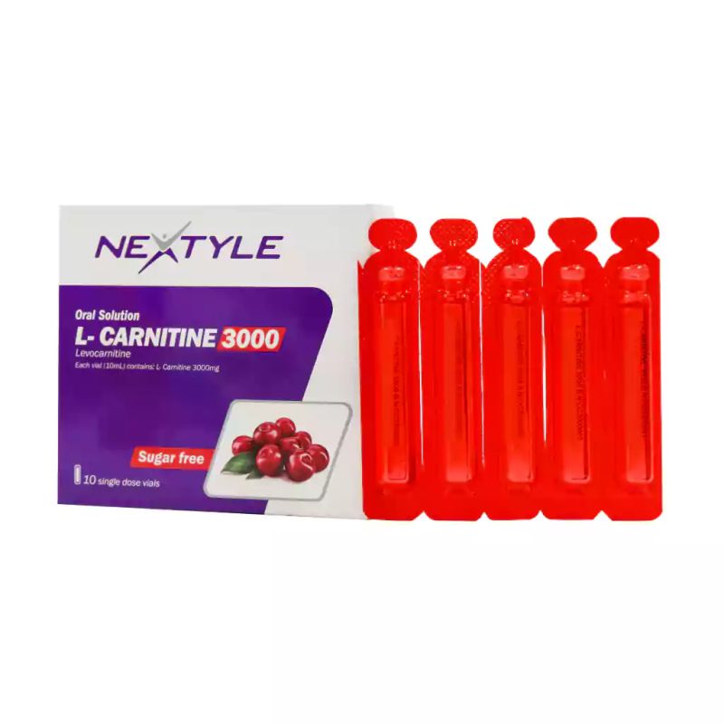 نکستایل®ویال ال کارنیتین3000مگ طعم آلبالو10عددی