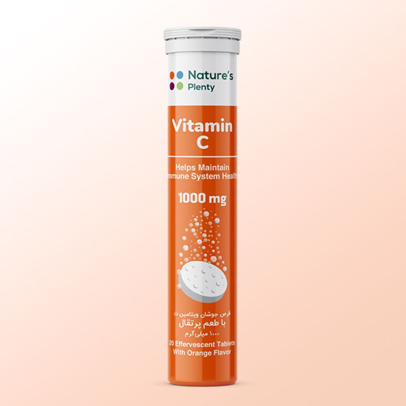 نیچرزپلنتی®قرص جوشان ویتامین ث1000مگ پرتقال20عددی