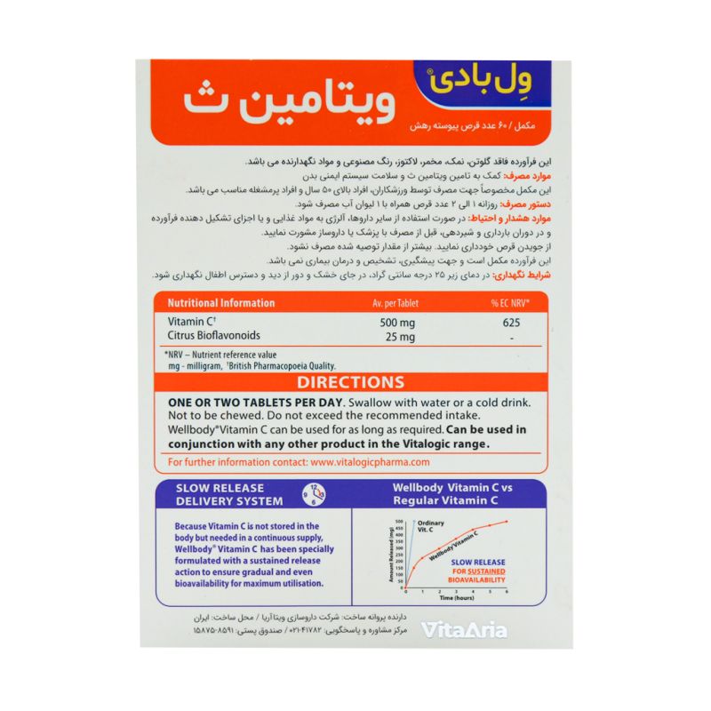 ول بادی®قرص ویتامین ث500مگ60عددی